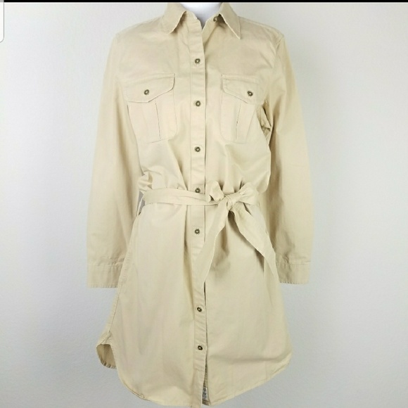 Lauren Ralph Lauren | Twill Shirt Dress - Picture 5 of 8